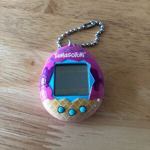 Gen 1 2021 Tamagotchi Ice Cream Cone Virtual Reality Pet Keychain